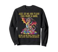 Just So We are Clear Yarn is Mine Pelote de Laine Motif Dragon coloré Sweatshirt