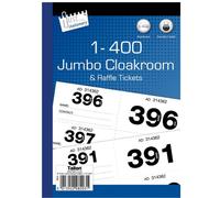 Just Stationery 1-400 Jumbo Cloakroom Raffle Ticket