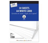 Just Stationery 30 feuilles de bristol Blanc A4