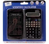 Just Stationery Calculatrice Scientifique avec Couvercle Pliable Noir