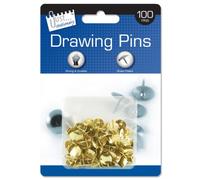 Just Stationery Lot de 100 punaises sur carte blister