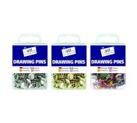 Just Stationery Lot de 120 punaises assorties 978950
