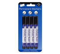 Just Stationery - Lot de 4 marqueurs indélébiles à pointe biseautée