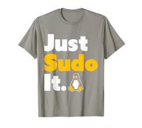 Just Sudo It Linux Nerd Souvenir Geek Tools T-Shirt, Homme, Ardoise, 3XL