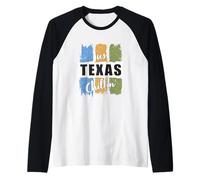 Just Texas Chillin' State Texan Chilling Vintage Rétro Manche Raglan