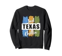 Just Texas Chillin' State Texan Chilling Vintage Rétro Sweatshirt
