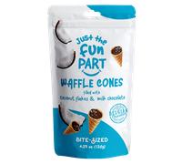 JUST THE FUN PART Cônes à la noix de coco et chocolat au lait - 120 g