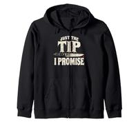 Just The Tip I Promise Pun Knife Funny Halloween Sweat à Capuche