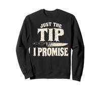 Just The Tip I Promise Pun Knife Funny Halloween Sweatshirt