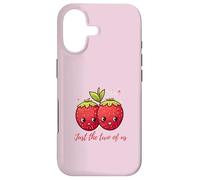Just The Two of Us Cute Pink Kawaii Strawberry pour Femme Coque pour iPhone 17