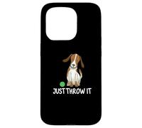 Just Throw It Balle pour Les Chiens et Les Amoureux des Chiens Coque pour iPhone 15 Pro