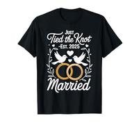 Just Tied the Knot Est. 2025 - Marriage Art T-Shirt