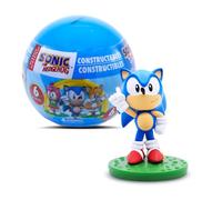 Just Toys LLC Sonic The Hedgehog Constructables - Figurines de collection à construire - Capsule officielle de mini figurine aveugle | Sonic, queues, phalanges, Amy, Dr. Eggman - Jouet de 7,6 cm pour