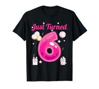 Just Turned 6 Pink Birthday Party Outfit Kids T-Shirt