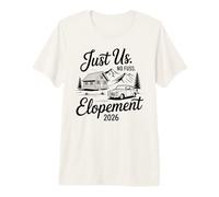 Just Us No Fuss Elopement 2026 Micro Wedding Bride T-Shirt Haut de Gamme