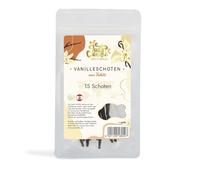 Just Vanilla Bourbon Lot de 15 gousses de vanille de Tahiti de qualité supérieure pour la cuisson, la cuisson, l'extraction, l'affinement des desserts sucrés