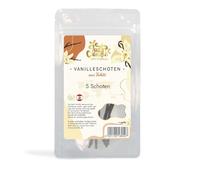 JUST VANILLA Bourbon Lot de 5 gousses de vanille de Tahiti de qualité supérieure pour la cuisson, la cuisine, le raffinement des desserts sucrés