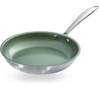 Just Vegan ECO Poêle CeraVegan 24 cm Acier inoxydable Vert