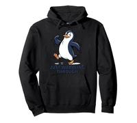 Just Waddling Through Cute Penguin Cartoon Sweat à Capuche