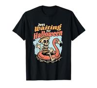 Just Waiting for Halloween - Squelette drôle d'été Halloween T-Shirt