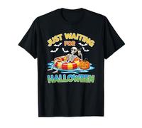 Just Waiting for Halloween Squelette Effrayant Summer Halloween T-Shirt