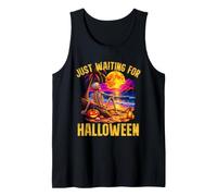 Just Waiting for Halloween Summerween Funny Skeleton Spooky Débardeur
