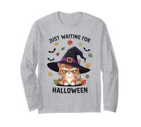 Just Waiting for Halloween Witten, Cadeau pour Homme, Femme et Enfant Manche Longue