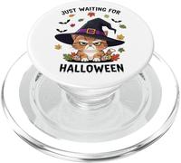 Just Waiting for Halloween Witten, Cadeau pour Homme, Femme et Enfant PopSockets PopGrip pour MagSafe