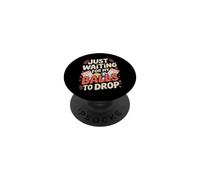 Just Waiting for My Balls to Drop Bingo Hobby Game - PopSockets PopGrip Adhésif