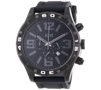 Just Watches - 48-S3978-BK-BK - Montre Homme - Quartz Analogique - Chronomètre - Bracelet Caoutchouc Noir