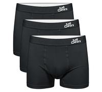 Just Wears Boxer Briefs with Pouch - Pack of 3 | Anti Chafing, No Ride Up, Organic Underwear for Men | Perfect for Everyday Wear Or Sports Like Walking, Cycling & Running | All Black | Large