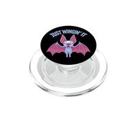 Just Wingin' It Derpy Albino Batte PopSockets PopGrip pour MagSafe