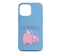 Just Wingin' It Derpy Flying Pig Coque pour iPhone 13 Pro Max