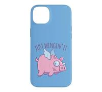 Just Wingin' It Derpy Flying Pig Coque pour iPhone 14 Plus