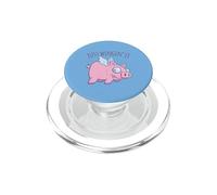Just Wingin' It Derpy Flying Pig PopSockets PopGrip pour MagSafe