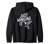 Just Winging It Citation Humour Procrastination Sweat à Capuche