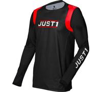 Just1 J-Flex Aria Maillot Motocross, noir-rouge, taille S pour homme