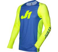 Just1 J-Flex Maillot Motocross, bleu-jaune, taille M pour homme