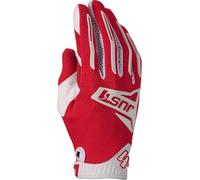 Just1 J-Force 2.0 Gants de motocross, blanc-rouge, taille M pour homme
