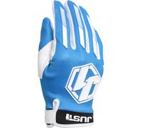 Just1 J-Force Gants Motocross, blanc-bleu, taille S pour homme