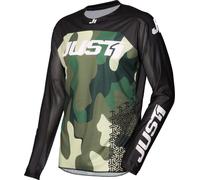 Just1 J-Force Terra Camo Maillot Motocross, noir-multicolore, taille S pour homme