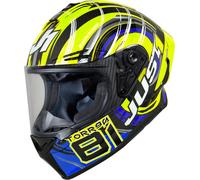 Just1 J-GPR Torres Replica Carbon Casque, bleu-jaune, taille S pour homme