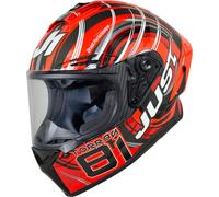 Just1 J-GPR Torres Replica Carbon Helmet couleur : rouge/noir, taille : S (55/56)