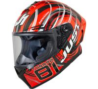 Just1 J-GPR Torres Replica Carbon Helmet couleur : rouge/noir, taille : XS (54)