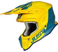 Just1 J18 Pulsar Casque Motocross, bleu-jaune, taille XS pour homme
