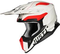Just1 J18 Pulsar Casque Motocross, noir-blanc-rouge, taille S pour homme