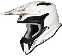 Just1 J18 Solid Casque Motocross, blanc, taille S pour homme