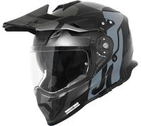 Just1 J34 Pro Tour Casque de motocross, noir-argent, taille XS pour homme