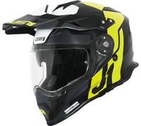 Just1 J34 Pro Tour Motocross Helmet, noir mat/neon, M (57/58)