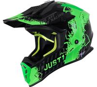 Just1 J38 Mask Casque Motocross, noir-vert, taille XL pour homme